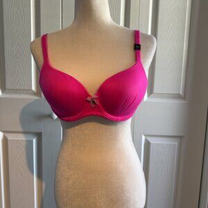 Victoria's Secret Hot Pink Body by Victoria Lined Demi Bra 36C Adjustable NEW